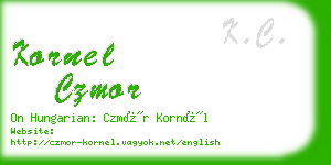 kornel czmor business card
